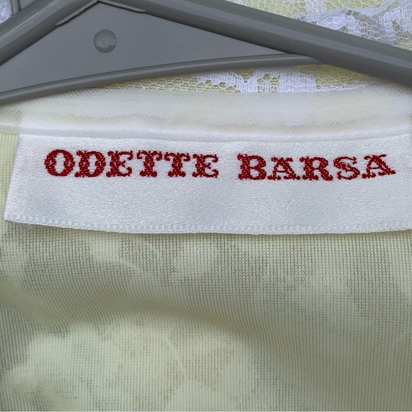 Vintage Odette Barsa Bed Jacket Yellow and White Lace - Picture 11 of 11